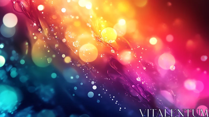 Chromatic bokeh stream forms a luminous diagonal energy field