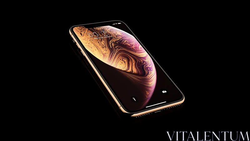 Premium smartphone gleams with liquid gold and rose accents