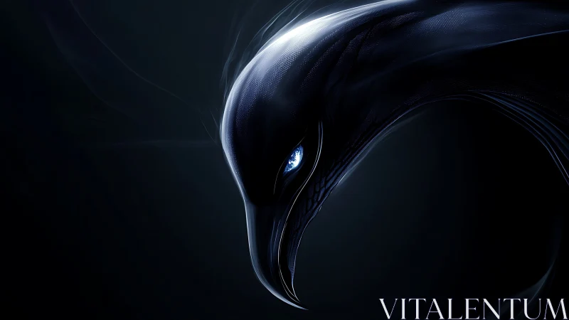 Digital profile study depicts streamlined avian-like head form