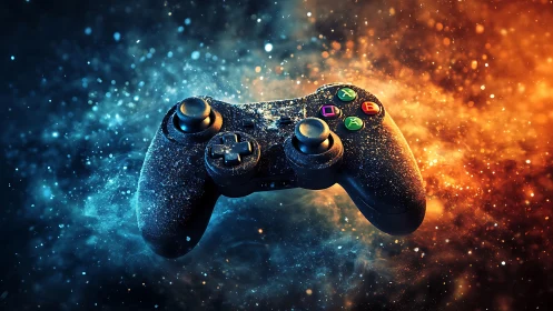 Stardust game controller drifting between fire and ice.