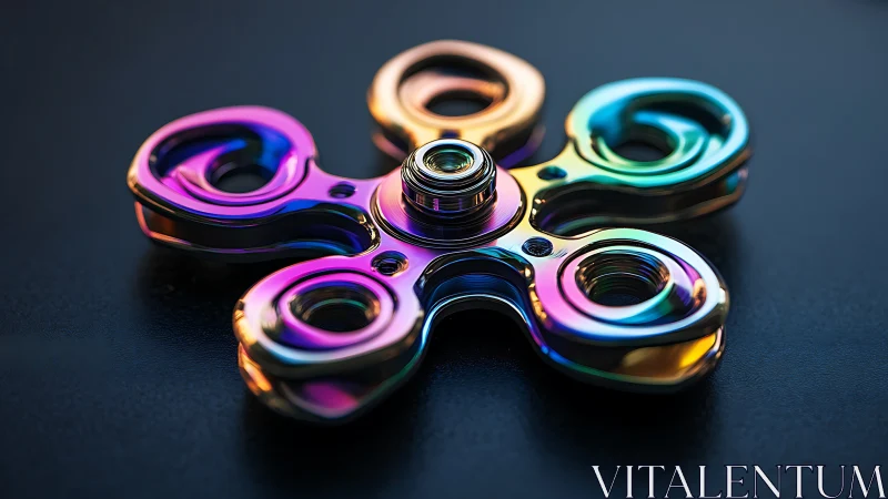 Rainbow Fidget Spinners Gleaming With Iridescent Magic.