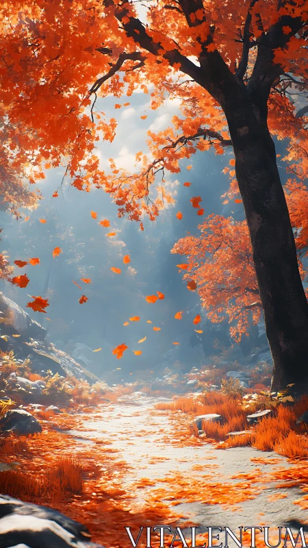 Golden autumn forest path invites a gentle, lingering walk