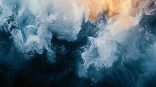 Swirling clouds of color dancing in a dreamy ocean sky.