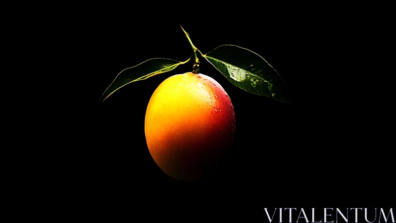 Mango comet hangs in velvet night, ripening like quiet fire