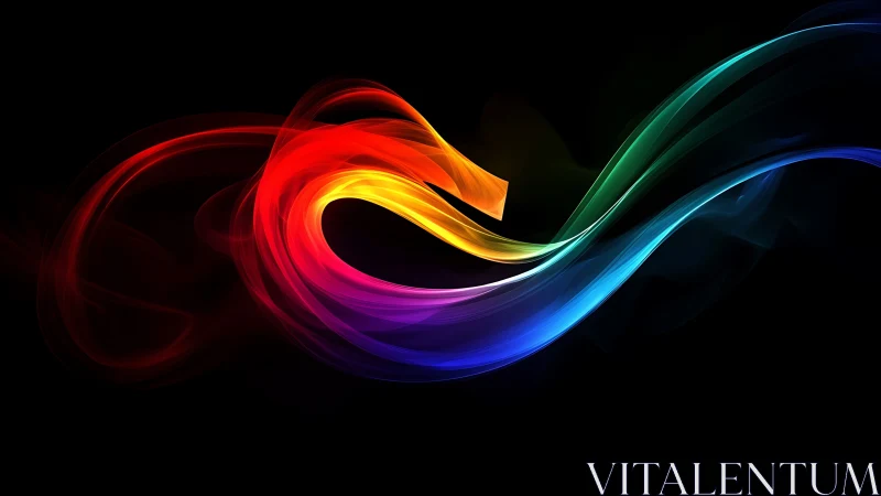 Radiant spectral velocity loop in high-contrast vector space.