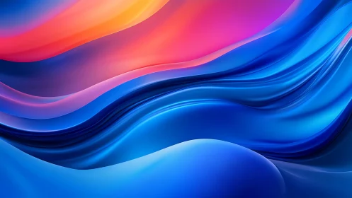 Velvety neon waves drifting through calm electric twilight.