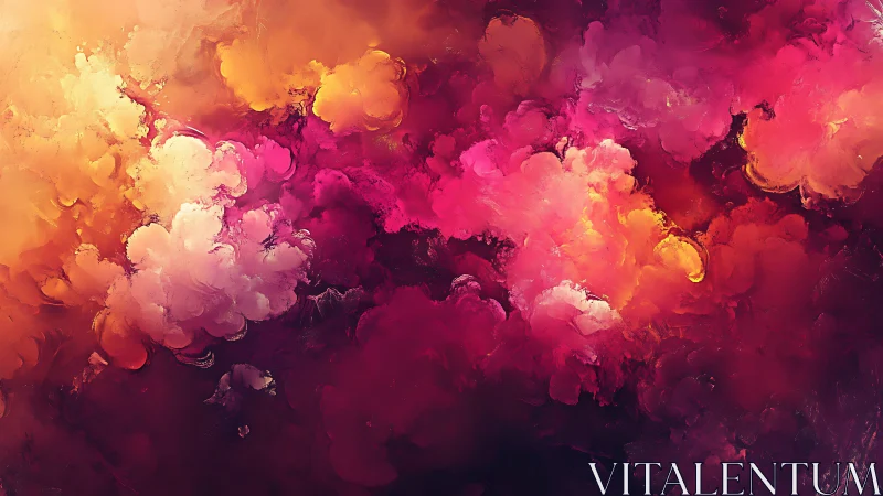 Glowing clouds of color drifting through a dreamy sunset.