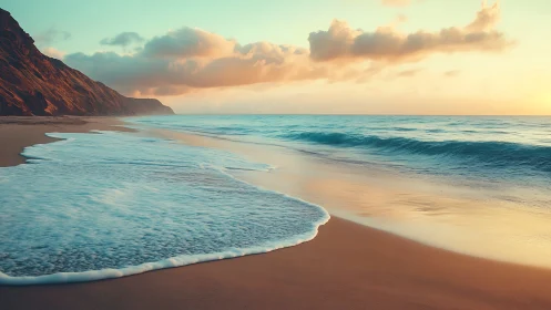 Whispering shoreline where candy sunset colors exhale calm.