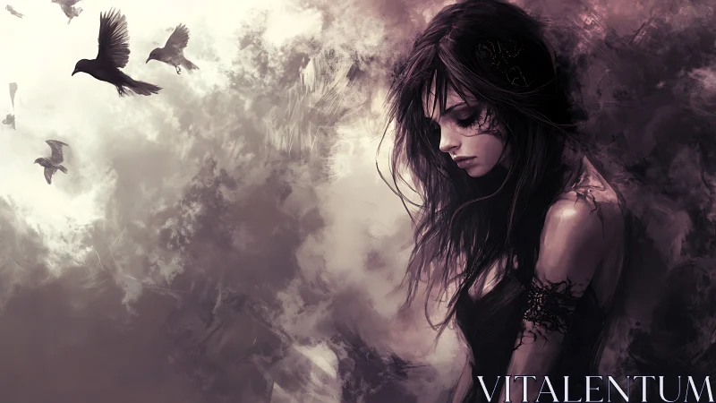 Soft-winged shadows circle a quiet, sorrowful dreamer