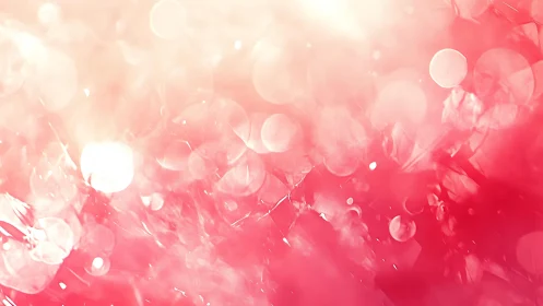 Soft Pink Bokeh Abstract Background with Light Effects.