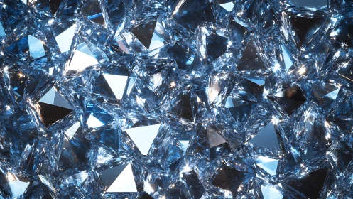 Shattered starlight prisms collide in a crystalline storm.