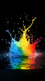 Chromatic fluid impact dynamics under high-speed capture.