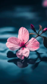 Pink Petals Dancing in Twilight.