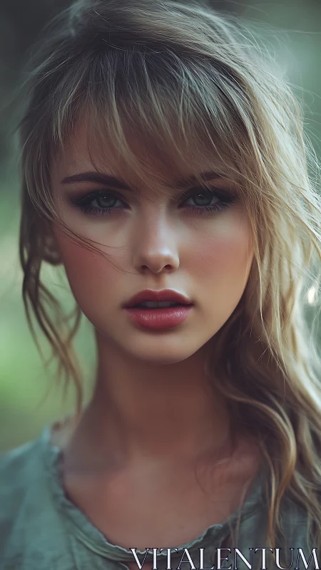 Soft forest light pauses on a contemplative young gaze