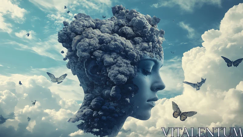 Cloudborne daydreamer sculpted from sky and stone.