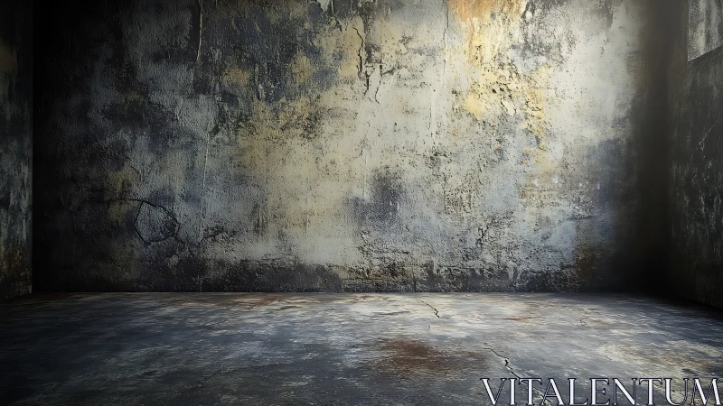 Weathered concrete corner bathed in soft moody light.