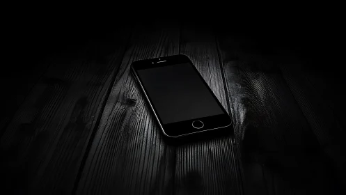 Digital sentinel glowing in shadow: smartphone's midnight vigil.