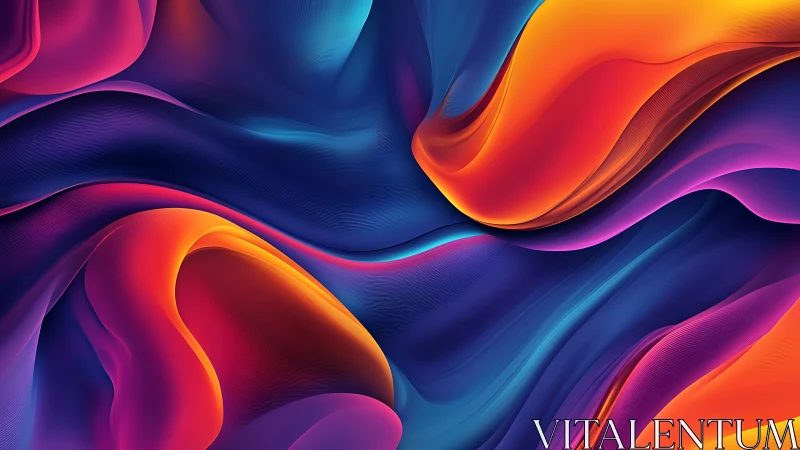 Glowing waves of color flowing in a soothing abstract dance.