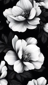 Monochromatic Floral Composition with Detailed Botanical Rendering