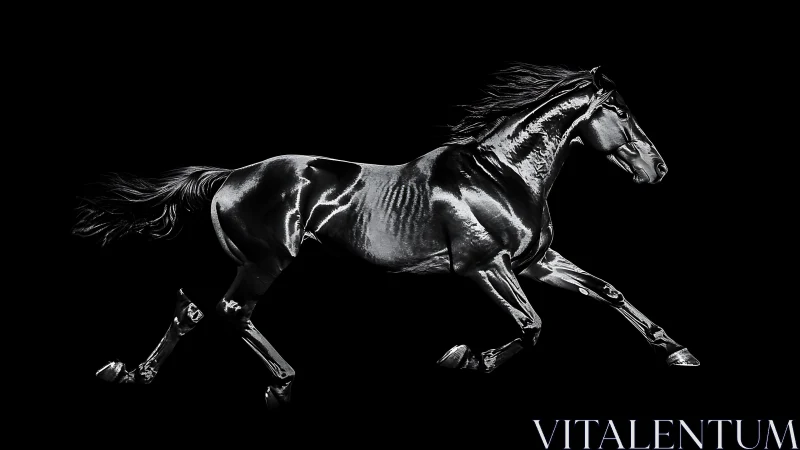 Chrome midnight stallion tears through the velvet dark