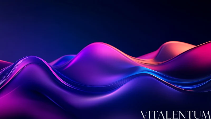 Neon light waves flow across a luminous abstract horizon.