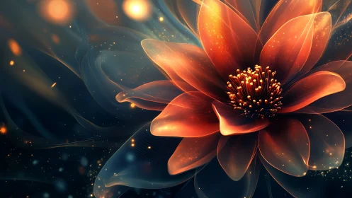 Nebula-kissed blossom unfurls like cosmic silk in motion