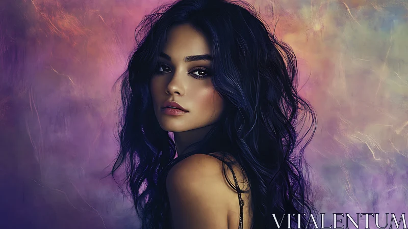 Mystic portrait captures woman against iridescent haze