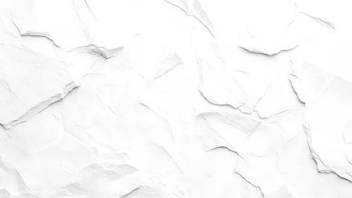 Crumpled white paper surface reveals minimal relief patterns