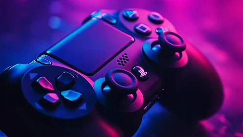 Neon-Soaked Gaming Peripherals Glow in Electric Splendor.