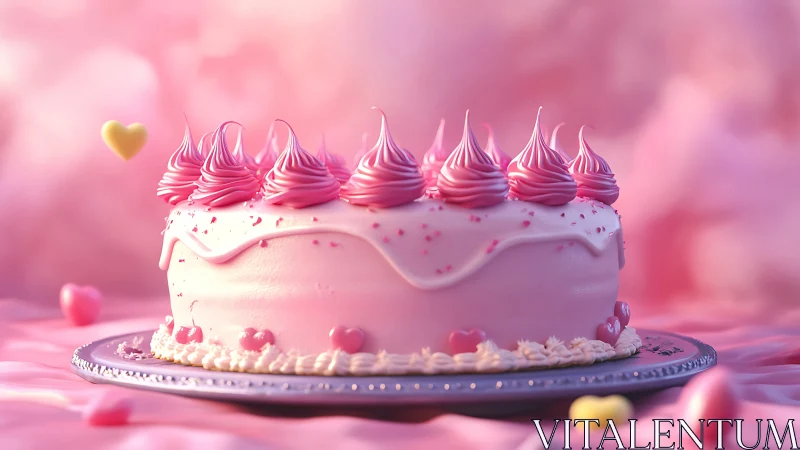 Prismatic Birthday Confection with Swirled Pink Dreams.