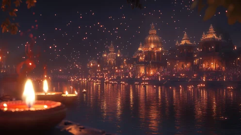 River of sparks serenades golden temples in nightlong prayer