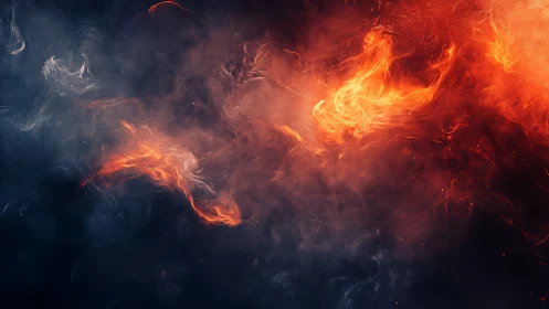 Cosmic Fire Dance: Where Flames Meet the Void.