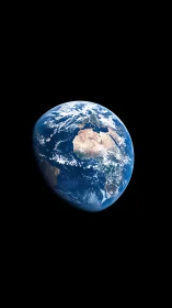 Earth viewed from space with African continent visible.