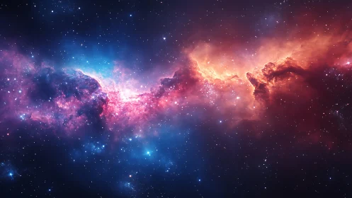 Celestial firestorm unfurls in a neon-painted star nursery.