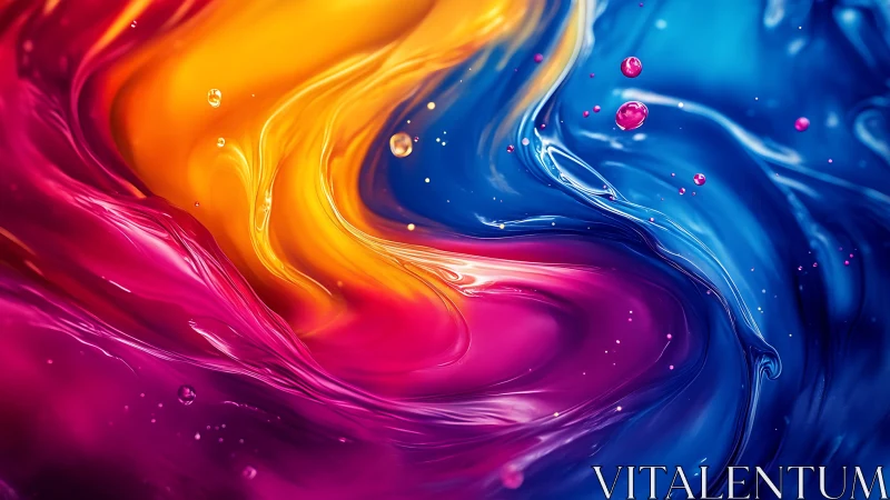 Molten tricolor waves in vivid liquid abstract motion.