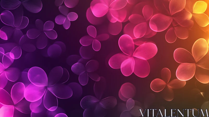 Luminescent petals bloom across dark dimensions