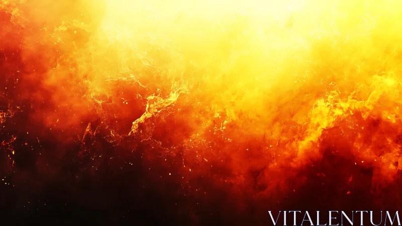 Inferno's Ballet: Fire Cascading Through Dimensional Voids.