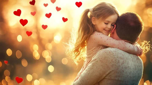 Golden Hour Embrace: Pure Love Glowing Through Warm Light.