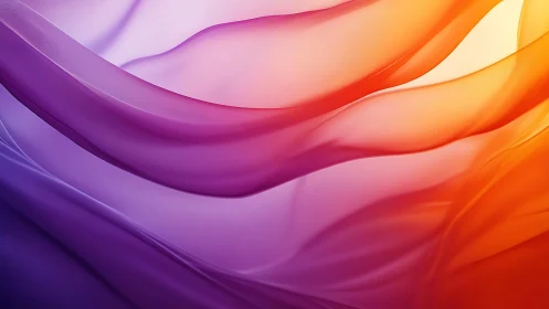 Digital painting of flowing gradient silk wave structures.