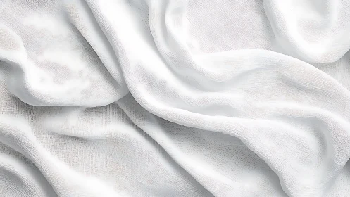 White translucent textile folds in soft overlapping layers.