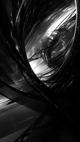 Parametric vortex of refractive graphite filaments in motion.