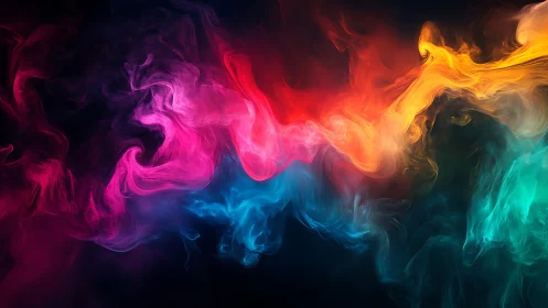 Chromatic nebulae swirl in luminous, painterly motion.