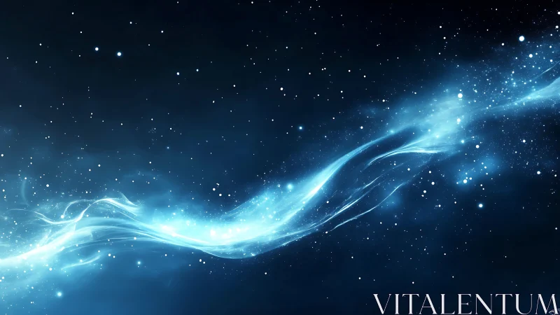 Starlit river of cosmic light drifting through midnight space.