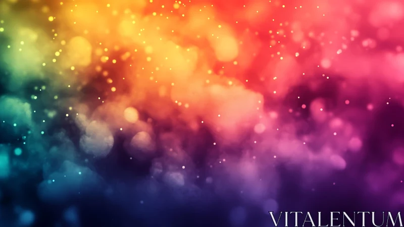 Vibrant abstract bokeh background with colorful gradient effect.