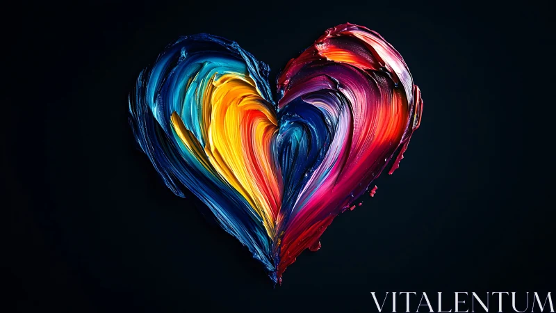 Triadic Color Heart Brush Stroke: Spectral Composition with Dynamic Luminosity