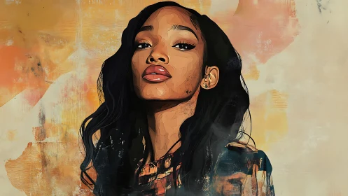 Confident portrait bathed in warm golden painterly light.