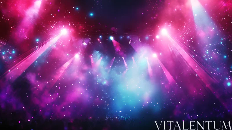 Neon starlight concert haze in electric magenta and cyan.