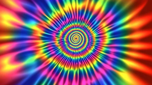 Radiant rainbow vortex draws the eye into a joyful spiral