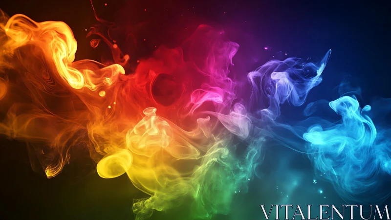 Color storms curl through darkness and paint drifting galaxies