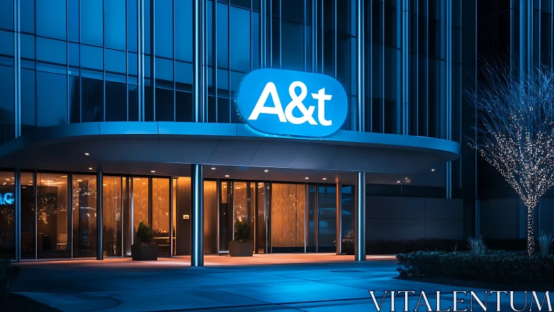 Contemporary Retail Facade: Chromatic Dusk Illumination Analysis.